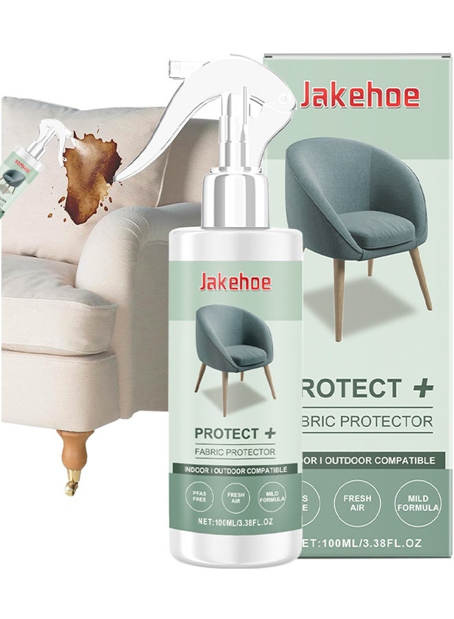 Jakehoe Fabric Protector, Fabric Sofa Cleaner, Fabric Dry Cleaner, Carpet & Upholstery Stain Cleaner Spray Expert Stain And Odor Remover, No-Rinse Foam For Stubborn Stains On Couches, Pillows, Carpets & Upholstery, 100ml - Image 1