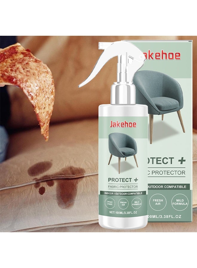 Jakehoe Fabric Protector, Fabric Sofa Cleaner, Fabric Dry Cleaner, Carpet & Upholstery Stain Cleaner Spray Expert Stain And Odor Remover, No-Rinse Foam For Stubborn Stains On Couches, Pillows, Carpets & Upholstery, 100ml - Image 5