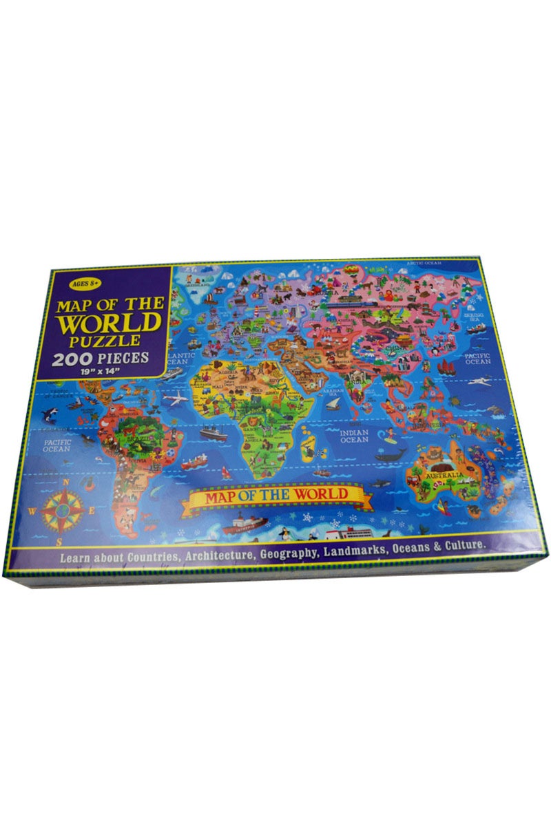 200pcs world puzzles 200pcs Jigsaw Puzzle United States World Map Paper Puzzles for Adults Children