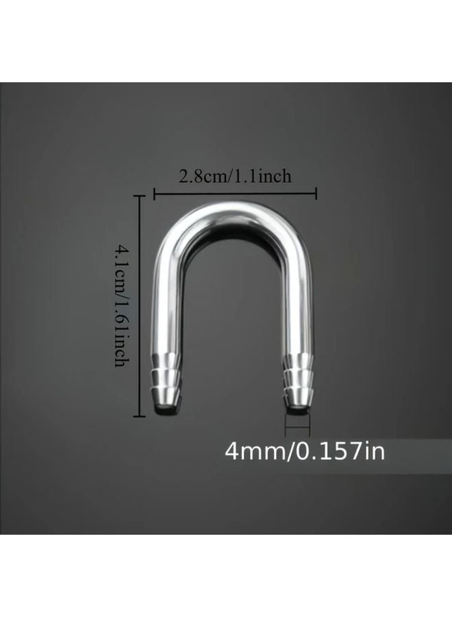 قطعتان من موصلات أنابيب الهواء لحوض السمك على شكل حرف U من الفولاذ المقاوم للصدأ لتحسين تدفق الأكسجين - Image 3