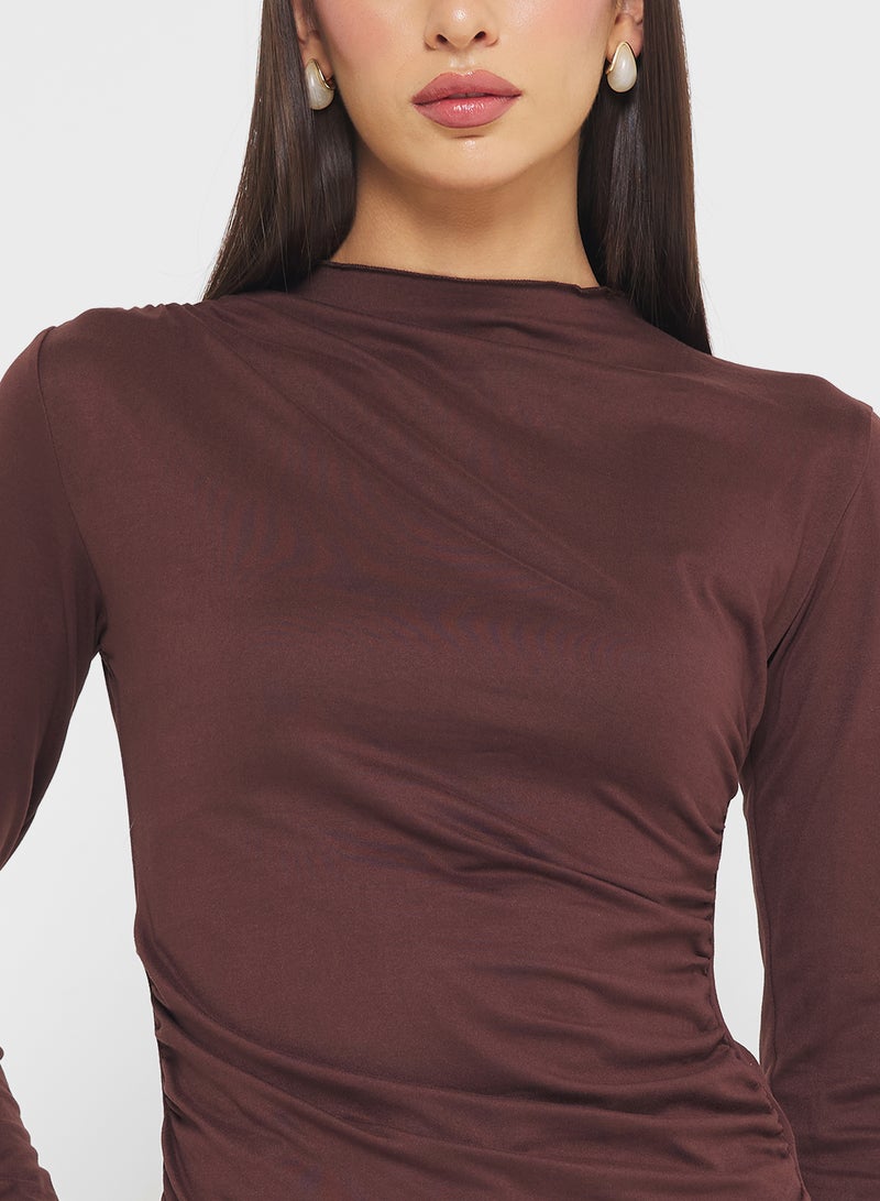 ELLA Ruched Fitted Top - Image 3