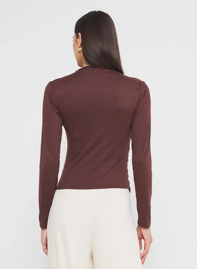 ELLA Ruched Fitted Top