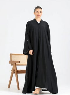 Bedoon Essm Sada Abaya with Custom logo