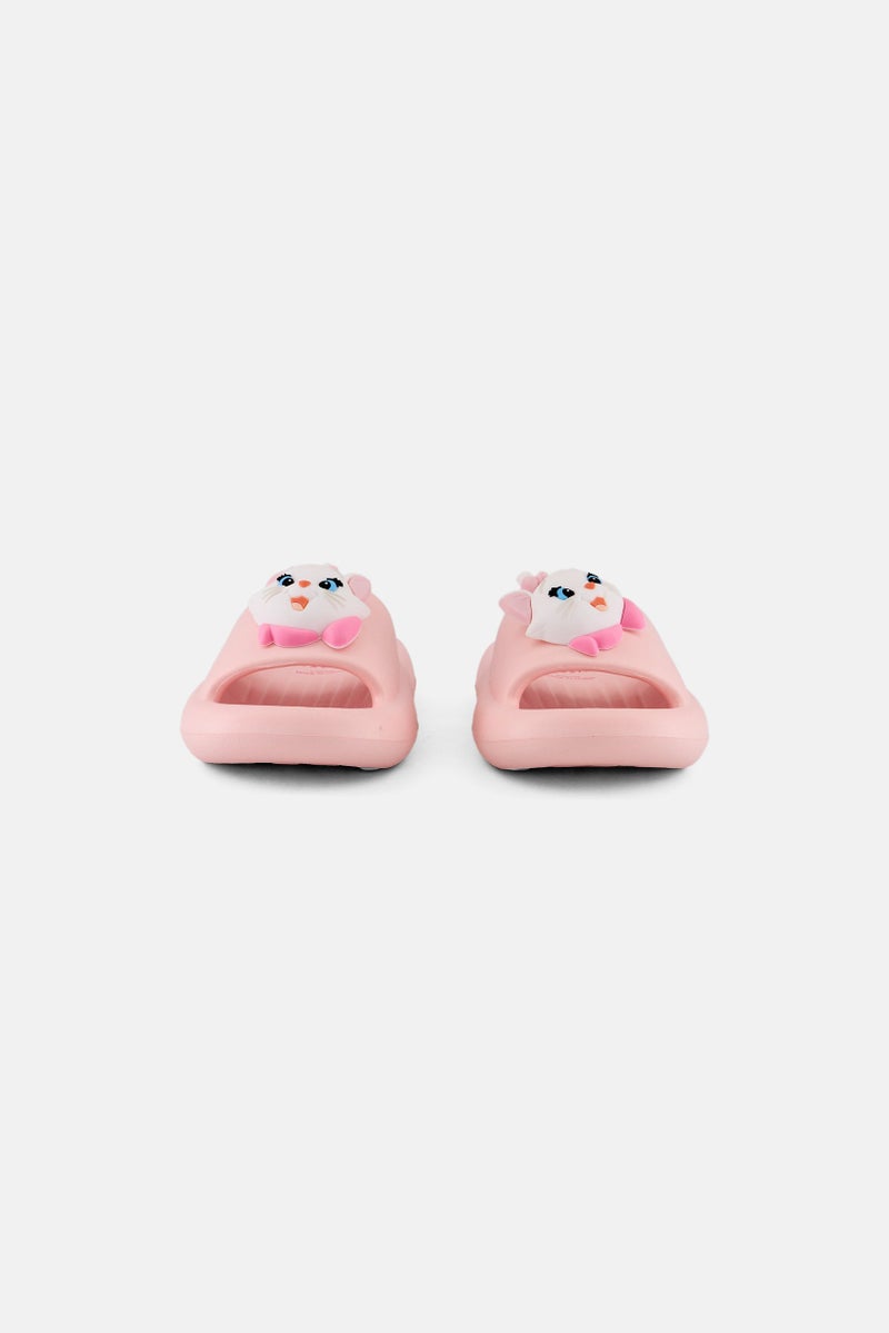 Disney Kids Girl Slip On Slides, Pink  - Image 2