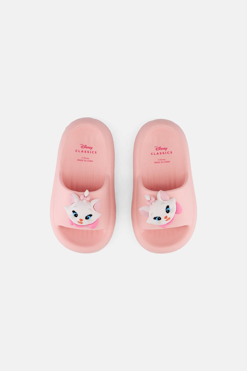 Disney Kids Girl Slip On Slides, Pink  - Image 3