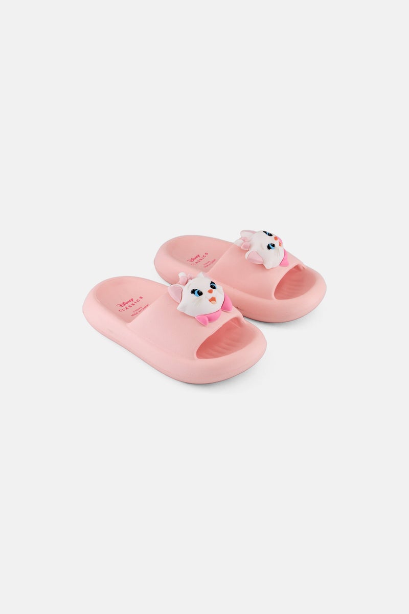 Disney Kids Girl Slip On Slides, Pink  - Image 1