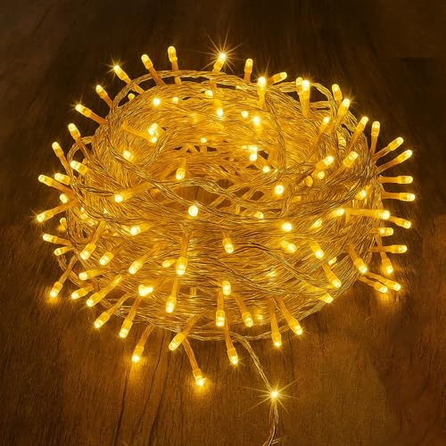 DECOVAA 40 Meter LED String Lights | Waterproof Fairy Lights for Diwali, Home, Balcony, Garden, Indoor & Outdoor Lights for Diwali, Christmas, Wedding & Party Décor (Warm White) - Image 1