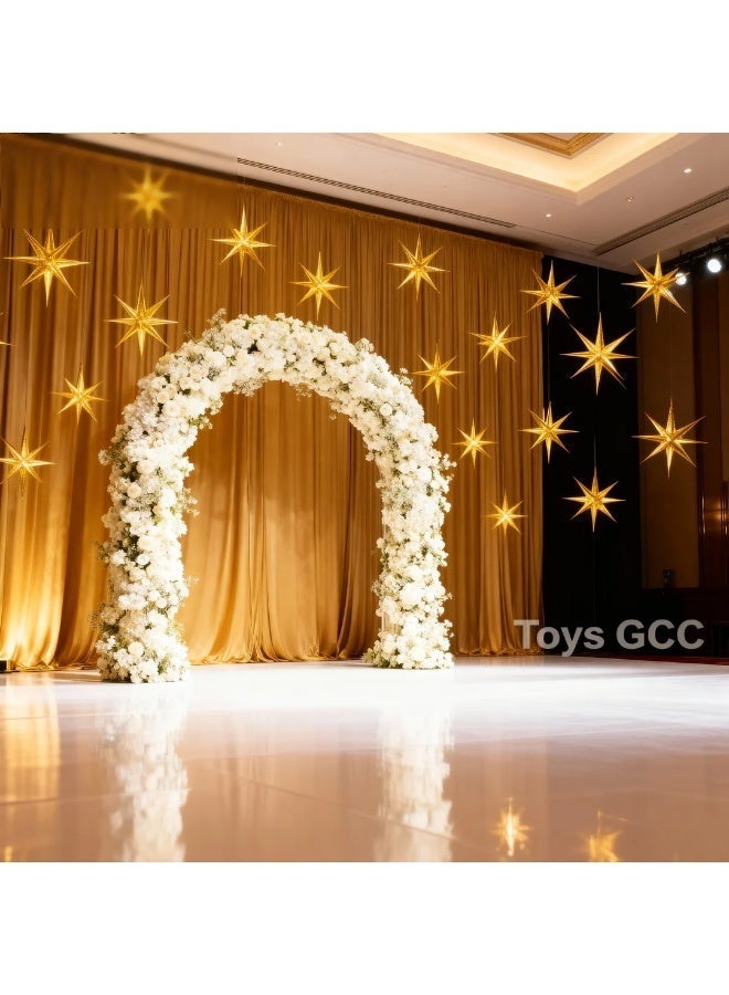 Toys GCC Party Wedding Birthday Decoration Balloon | Gold Foil Starburst Balloon Explosion Star | Large Star Balloon 22 Inch for Festival, Christmas, New Year, Stage & Store Display - Image 4