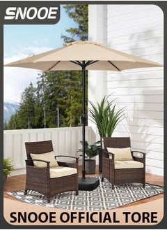 Snooe Outdoor Umbrella Steel Pole UPF50+ Protection Large Sun Shade Balcony Parasol for Outdoor Garden Backyard, Umbrella without base  - Image 1
