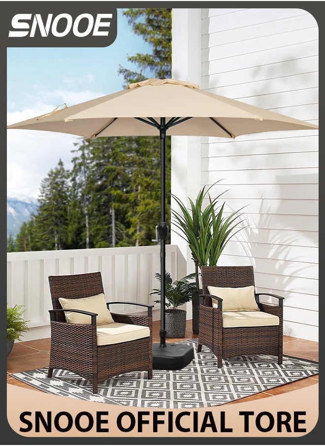 Snooe Outdoor Umbrella Steel Pole UPF50+ Protection Large Sun Shade Balcony Parasol for Outdoor Garden Backyard, Umbrella without base  - Image 1
