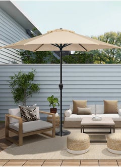 Snooe Outdoor Umbrella Steel Pole UPF50+ Protection Large Sun Shade Balcony Parasol for Outdoor Garden Backyard, Umbrella without base  - Image 2