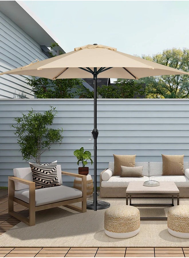 Snooe Outdoor Umbrella Steel Pole UPF50+ Protection Large Sun Shade Balcony Parasol for Outdoor Garden Backyard, Umbrella without base  - Image 2