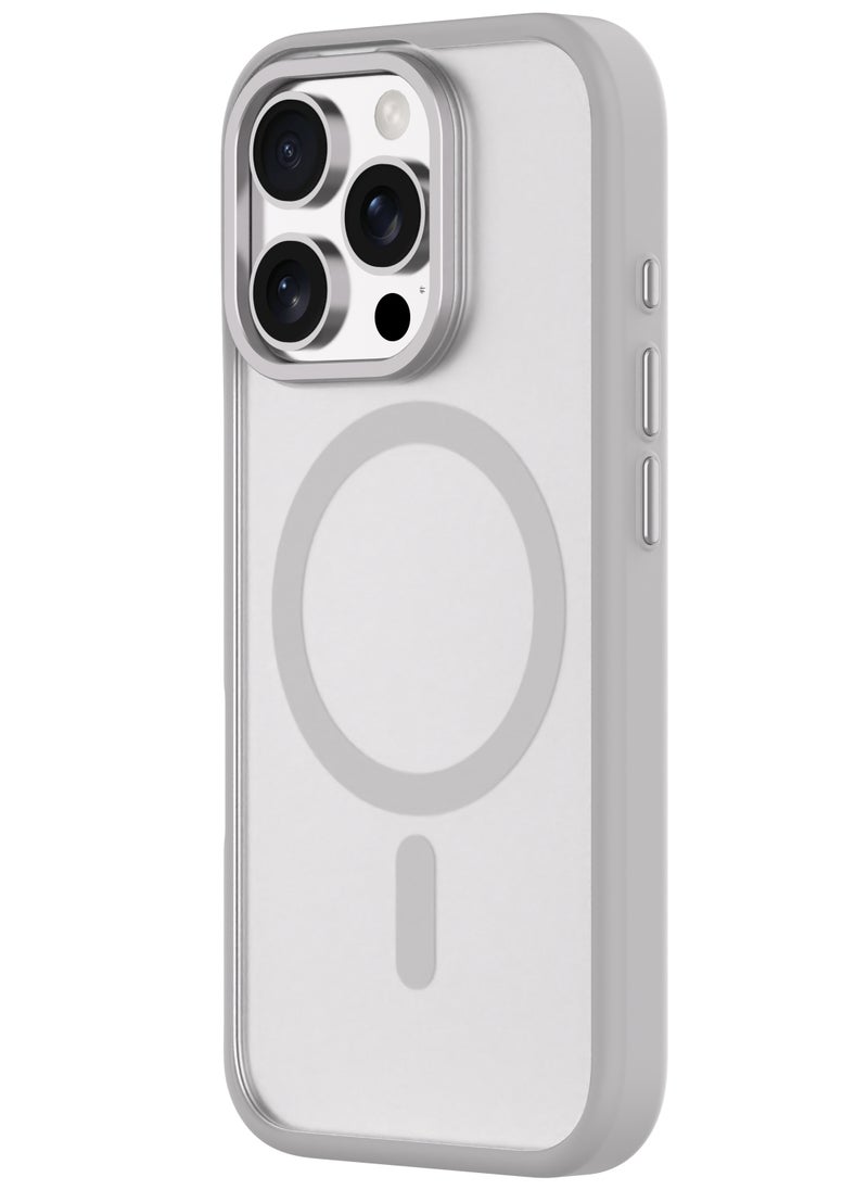 HYBRID SOFT + SNAP Case For iPhone Magsafe Compatible, Ultra-Thin Dual Material Case With Military-Grade 3M Drop Protection (Natural Titanium, iPhone 16 Pro Max)