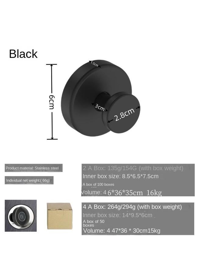 Bluejw Customized 304 Stainless Steel Hook Bathroom Non-perforated Paste Hook Strong Single Hook Adhesive Hook Hook - Image 1