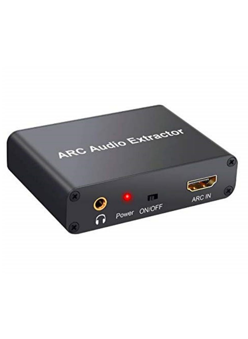 ARC Audio Adapter HDMI Audio Extractor SPDIF Optical Coaxial to Analog Audio Converter DAC with 3.5mm Jack and RCA L R Output for TV DVD Player Home Theater Sound System  - Image 2