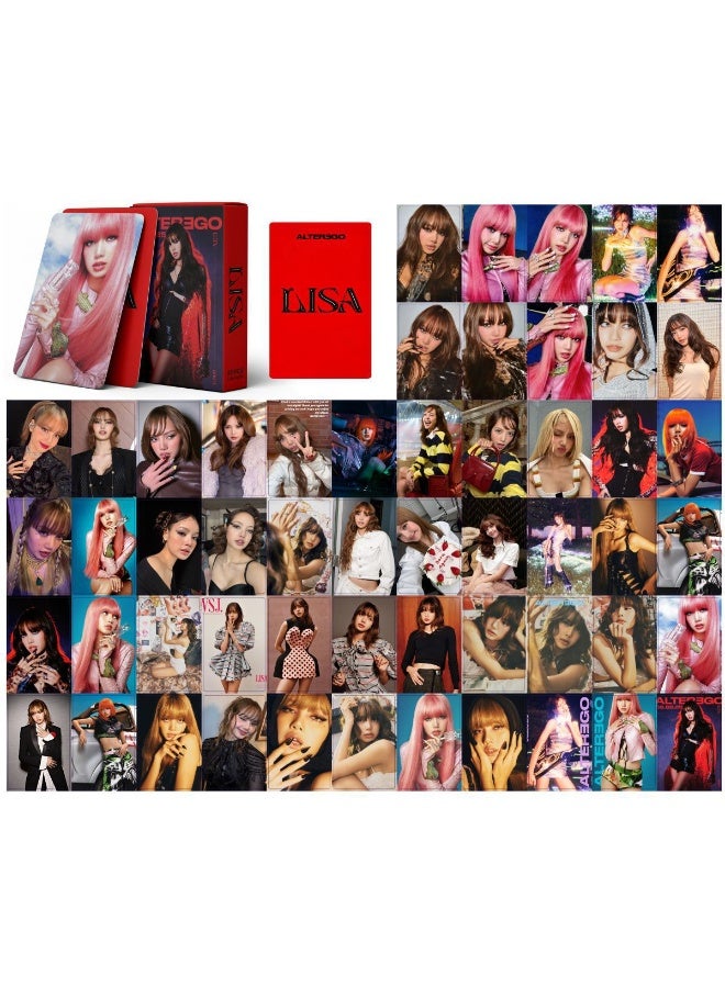 NIBEMINENT 55 Pcs Kpop LISA Alter Ego Lomo Cards Card For Fans Collection Gifts - Image 2