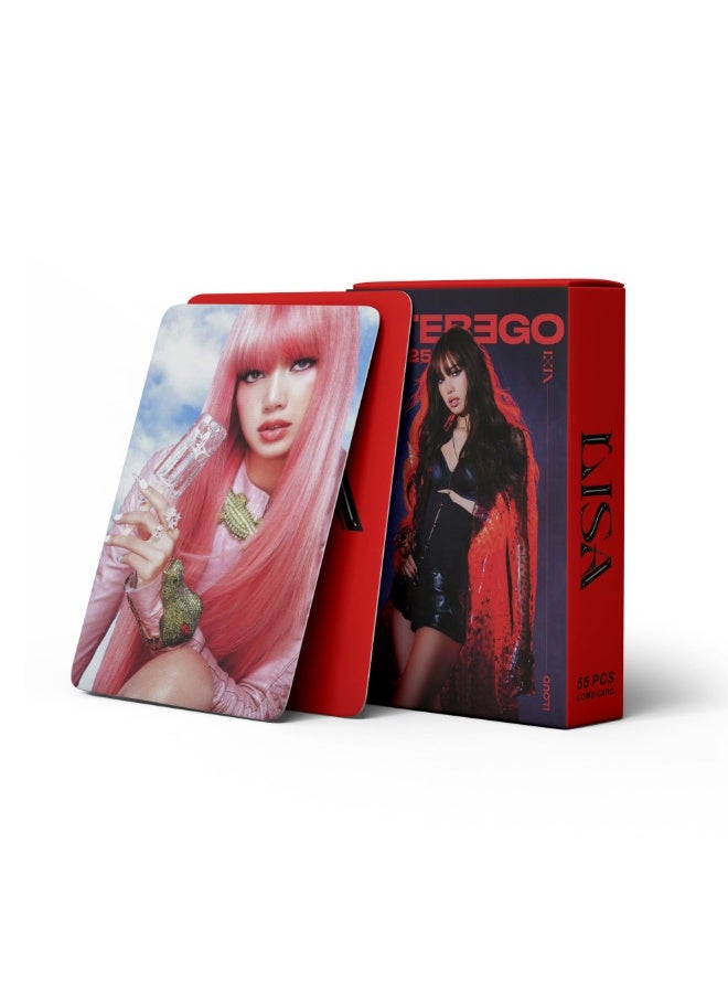 NIBEMINENT 55 Pcs Kpop LISA Alter Ego Lomo Cards Card For Fans Collection Gifts - Image 1