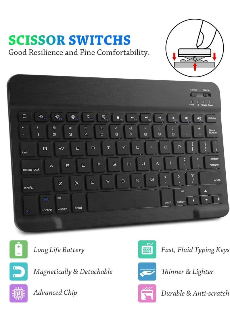 iPad Pro 11 Keyboard Case 2020/2018 - Detachable Magnetically Wireless Keyboard, Ultra Slim PU Leather Case with Pencil Holder 【Support Apple Pencil Charging】 for iPad Pro 11 inch 2020 - Image 4