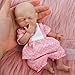 Vollence 7 inch Mini Silicone Reborn Baby Dolls Girl Realistic Small Babies Perfect for Childrens Christmas Birthday Gifts - Image 4