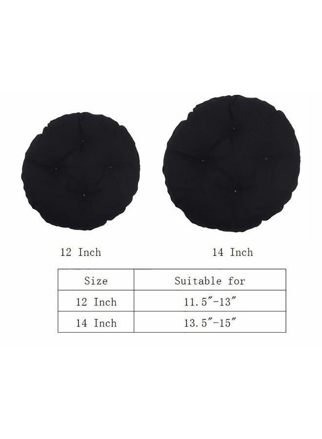 Augld Bar Stool Cushion Soft Velvet Padded Round Stool Cover 12" Velvet Coffee - Image 5