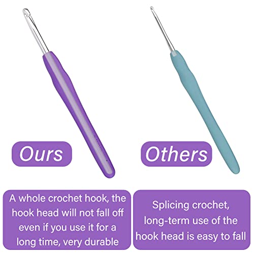 QMNNMA 5 mm Crochet Hook, Ergonomic Handle for Arthritic Hands, Extra Long  Knitting Needles for Beginners and Crocheting Yarn (5 mm) - Image 5