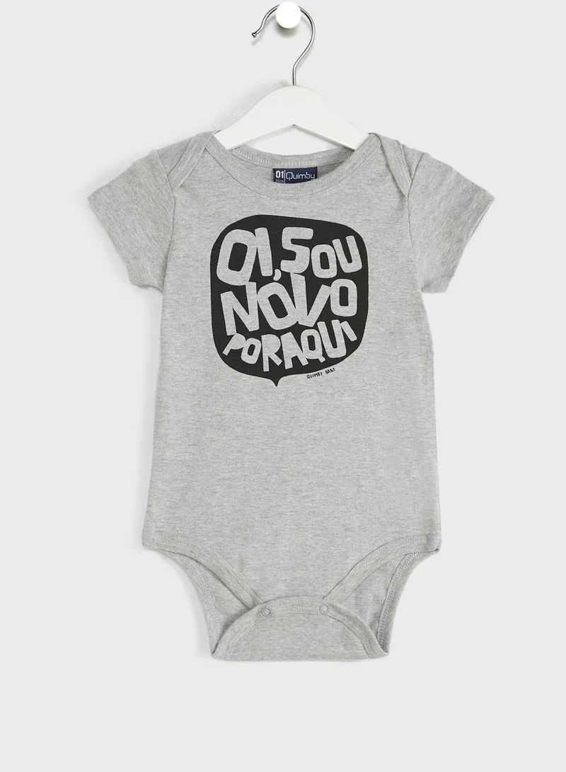 Quimby Infant Printed Half Bodysuit