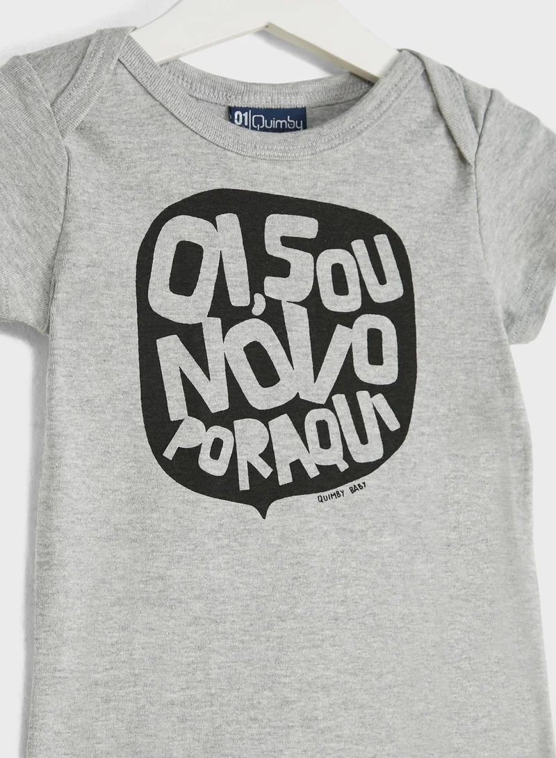 Quimby Infant Printed Half Bodysuit