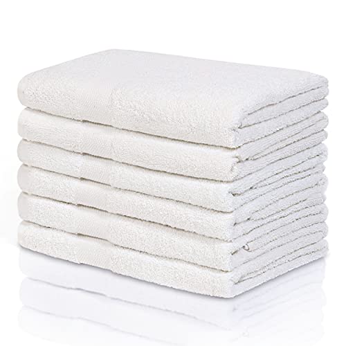 Simpli-Magic 79404 Bath Towels, White, 25x50 Inches Towels for Pool, Spa, and Gym Lightweight and Highly Absorbent Quick Drying Towels, 25 in x 50 in - Image 2