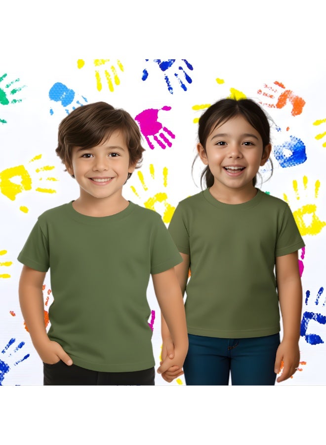 NENOUSH Kids Unisex T-Shirt For Boys & Girls | Soft Cotton Half Sleeve Tee | Comfortable Round Neck Everyday Wear | Casual Outfit For School,Play - Image 4