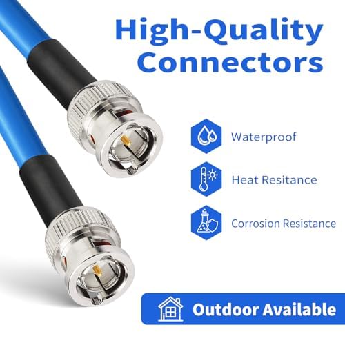 Superbat SDI Cable BNC Cable 3G/6G/12G (Belden 1694A)，10FT/15FT/30FT/50FT/100FT/200FT,Supports HD-SDI/3G-SDI/4K/8K，SDI Video Cable Precision Video Cable(1Pcs) - Image 3