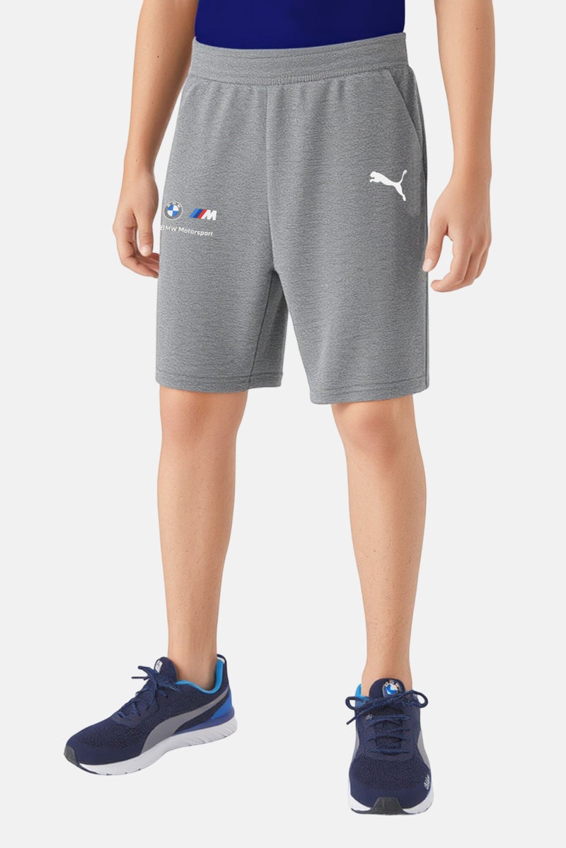 PUMA شورتات رياضية للأطفال من بومّا x بي إم دبليو للسباقات، رمادي - Image 1