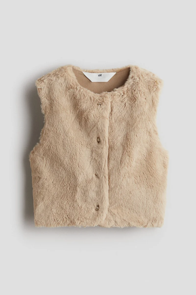 H&M Fluffy waistcoat
