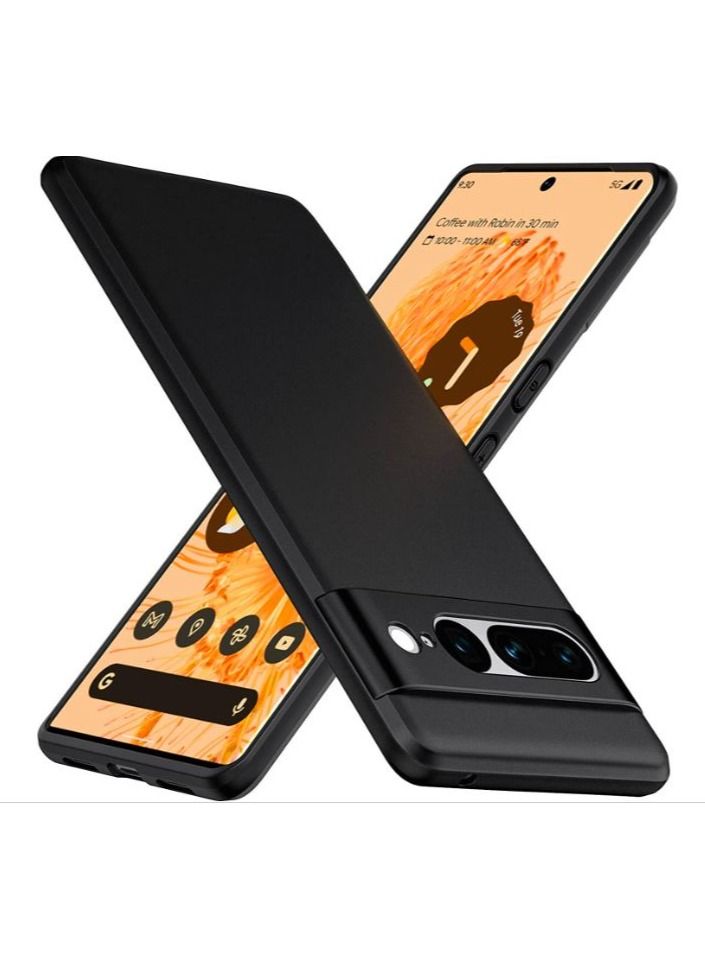 فيسوس 2pcs ناعمة TPU الخلفية الخلفية الصدمة الصدمة الصدمات الصدمات المضادة للأصفر غلاف الحماية الكامل للجسم لـ Google Pixel 7 Pro (أسود) - Image 2