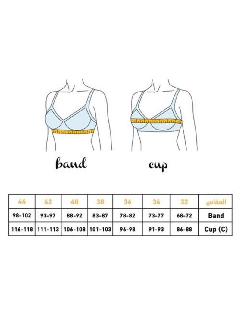 Lasso - Plain Cotton Lasso Bra - Model S 365 For Women, White - Image 1