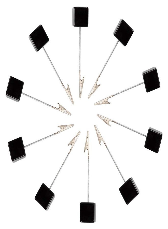 senover 10pcs Table Number Holder Name Place Card Holder Memo Clip Holder Stand Note Holder Pictures Card Paper Menu Clip (Black) - Image 2
