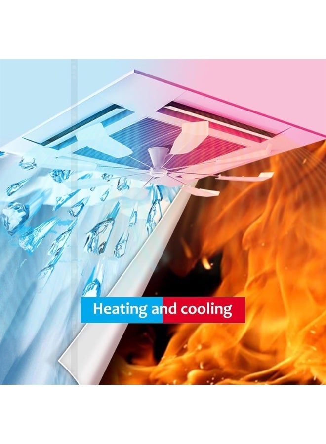 عاكس مكيف الهواء، عاكس فتحة مكيف الهواء المثبت على الحائط قابل للتعديل بطول 100 سم، عاكس فتحة مكيف الهواء المثبت على الحائط لغرفة المعيشة وغرفة النوم - Image 4
