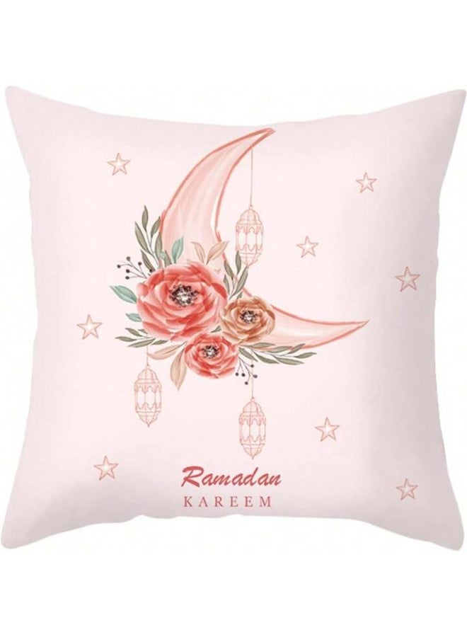 AL-HRAER Set Of 4 Ccovers Of Cushions Of Soft Linen Printed On One Face In A Modern And Popular Design For The Blessed Month Of Ramadan and Eid Size Of 45x45 cm - Image 2