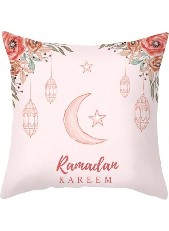 AL-HRAER Set Of 4 Ccovers Of Cushions Of Soft Linen Printed On One Face In A Modern And Popular Design For The Blessed Month Of Ramadan and Eid Size Of 45x45 cm - Image 4