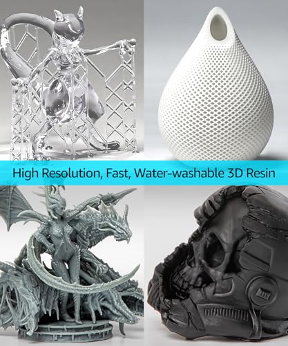 3DMaterials SuperFast 8K 3D Printer Resin Water Washable, 50um Print in 0.5 sec, Made in Korea by 3DMaterials (1000g, White) - Image 4