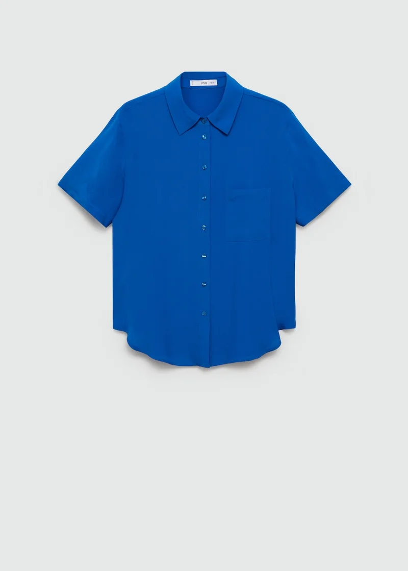 MANGO Short Sleeve Fluid Shirt