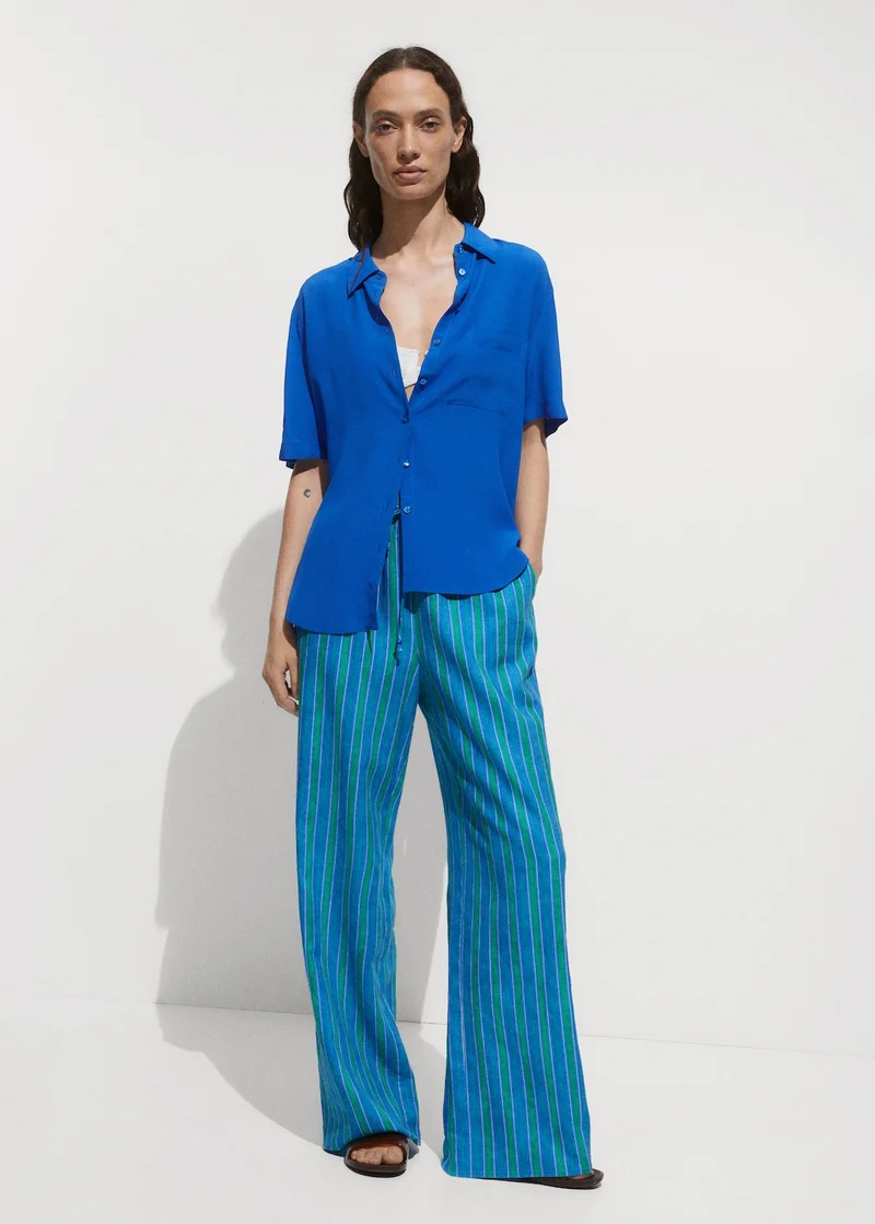 MANGO Short Sleeve Fluid Shirt