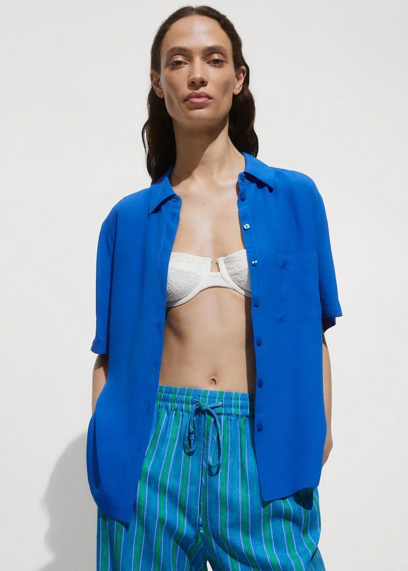 مانجو قميص بأكمام قصيرة