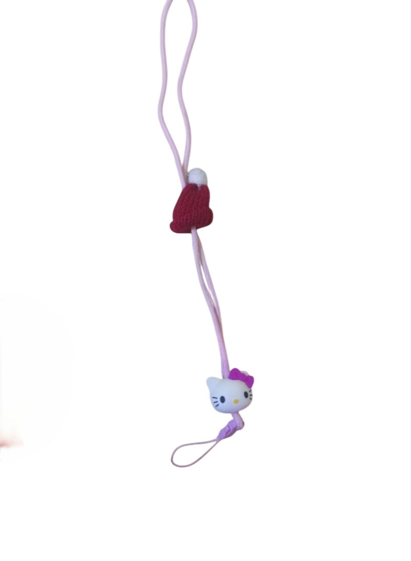 حزام للرقبة والمعصم لتثبيت الهاتف يناسب جميع الهواتف الذكية علي شكل هيلو كيتي - Image 2