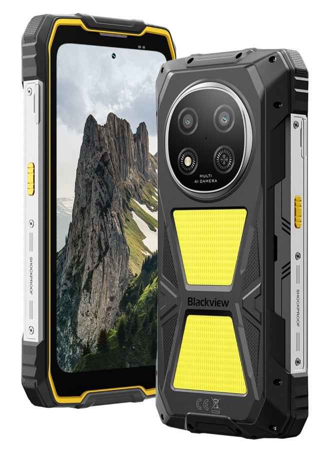 Blackview ROCK 2 Pro 5G Rugged Smartphone | 6.67 Inch 120Hz HD+ IPS 650nits Bright Display, 180Hz 10-Point Multi Touch, Dual Band WiFi BT5.0, Global 5G & 4G LTE Network, GPS/Beidou Multi Satellite Navigation,  Outdoor Tough Mobile Phone Yellow - Image 1