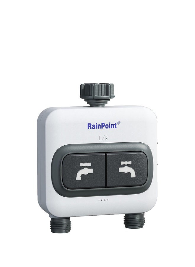 RAINPOINT - RAINPOINT WiFi Water Timer for Garden Hose - 6 Separate Plan, Watering by Gallon and Time, Irrigation & Mist Mode, Easy to Use - 2 Zone Smart Weather WiFi Sprinkler Timer for Lawn,& Yard Care - Image 1