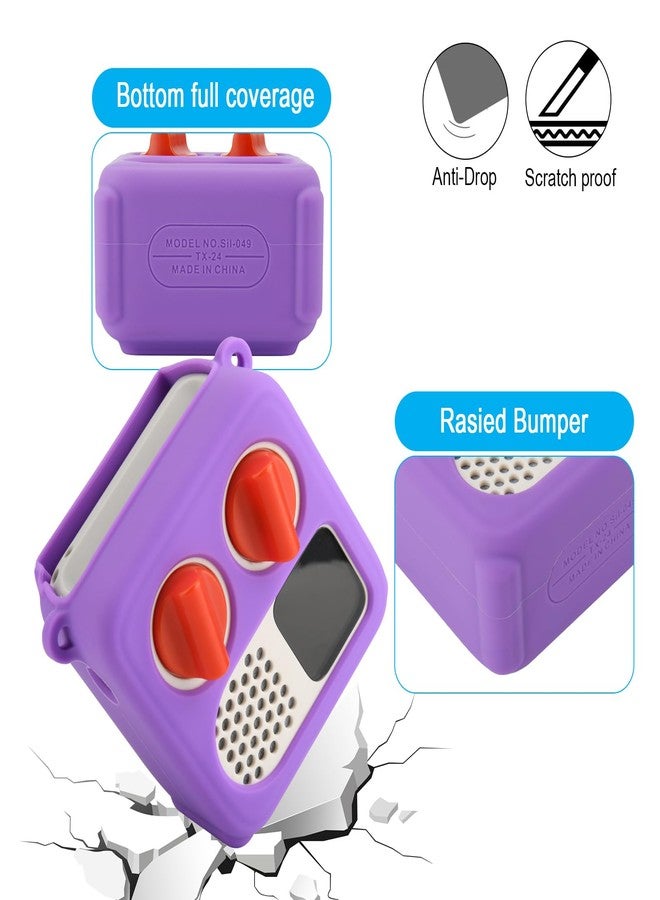 TXesign Silicone Case Cover for Yoto Mini (2024 Edition), TXEsign Travel Carrying Case with Adjustable Shoulder Strap Protective Cover for Yoto Mini Player (Purple) - Image 3