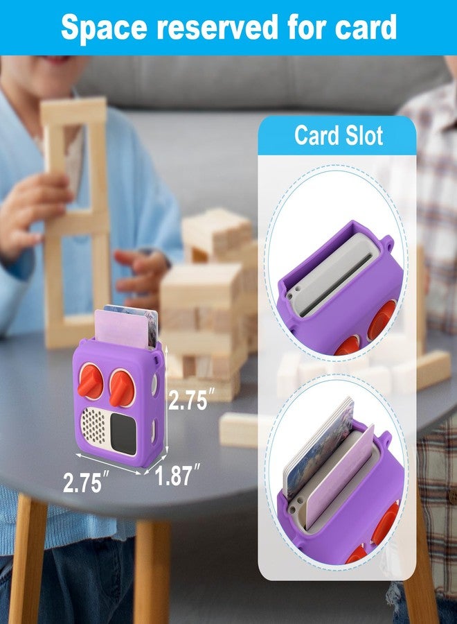 TXesign Silicone Case Cover for Yoto Mini (2024 Edition), TXEsign Travel Carrying Case with Adjustable Shoulder Strap Protective Cover for Yoto Mini Player (Purple) - Image 4