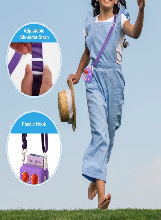 TXesign Silicone Case Cover for Yoto Mini (2024 Edition), TXEsign Travel Carrying Case with Adjustable Shoulder Strap Protective Cover for Yoto Mini Player (Purple) - Image 5