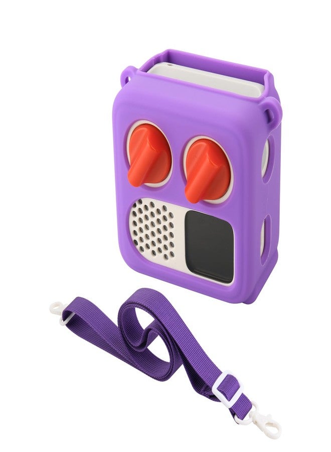 TXesign Silicone Case Cover for Yoto Mini (2024 Edition), TXEsign Travel Carrying Case with Adjustable Shoulder Strap Protective Cover for Yoto Mini Player (Purple) - Image 1
