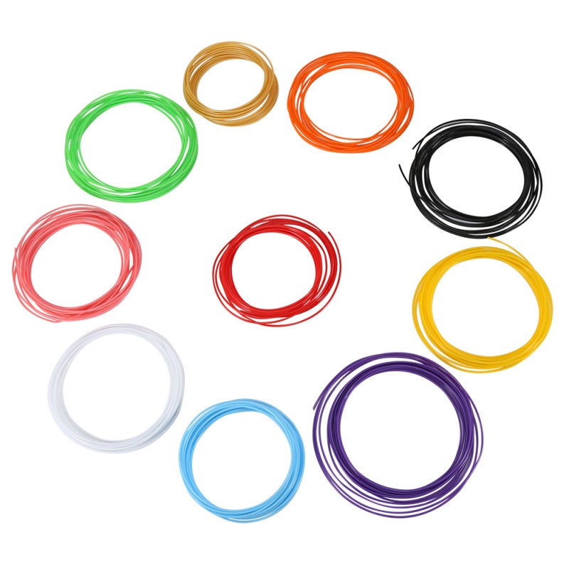 10 Colors 5m/roll 3D Printer Pen Filament PLA 1.75mm Plastic Consumables Material(PLA) - Image 1